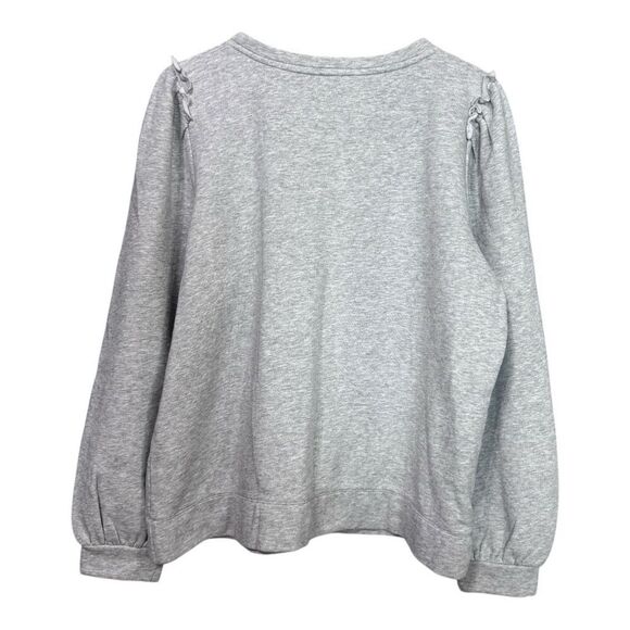 Talbots Women's Puff Sleeve Top sweater  Light Gray - size xl NWOT - Picture 5 of 10